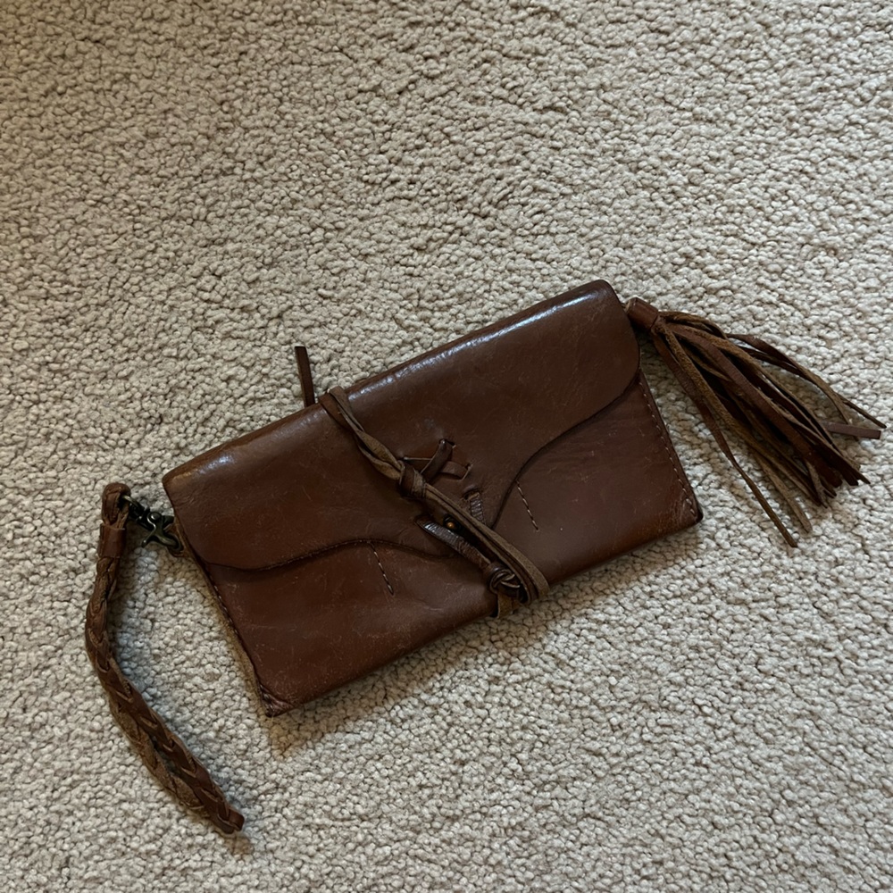 Free People Leather Wristlet Wallet